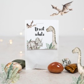 10 x Prehistoric Treasure • Lucky Stone Dino • 2-3 cm • Birthday Girl Boy • Lucky Stone for Children • Gift Idea Party Bag Lucky Charm Collectible Stone Christening Wedding School (Prehistoric
