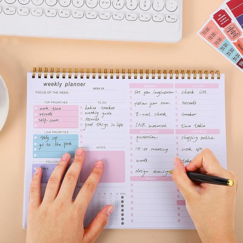 Weekly To Do List Notepad, Weekly Desk Planner with 52