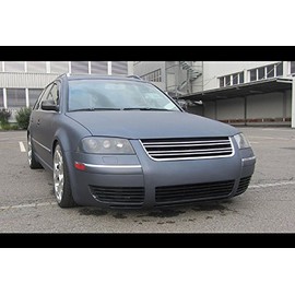 Badgeless Dual Slat R Black Chrome Euro Grill R36 Look For VW Passat B5.5 3BG 01-05