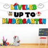 Leveled Up to Kindergarten Banner First Day of Kindergarten Decorations,