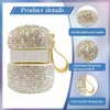 Kids Water Bling Glass Bottle, Rhinestone Bottle with Carrying Loop