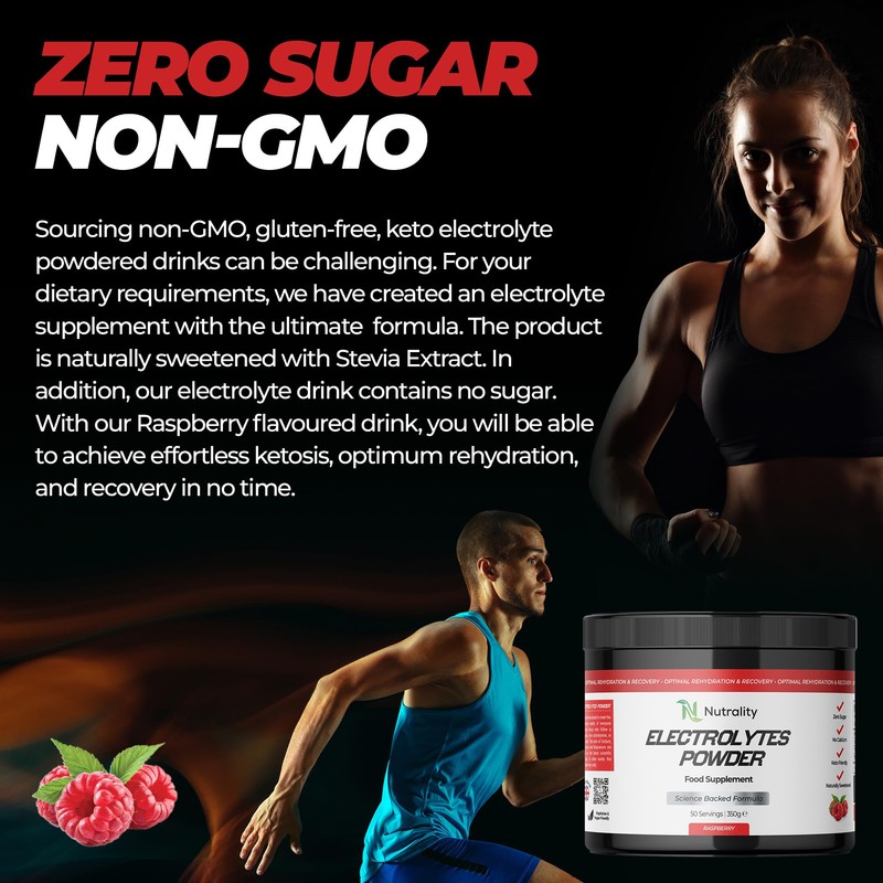 Nutrality Electrolytes Food Supplement Powder 350g | 50 Servings, No