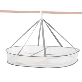 WEISGJA 1 Tier Clothes Drying Rack Foldable, 31.5" Mesh Clothes Hanging Dryer, Space Saving Sweater Drying Rack, Laundry Rack,with Internal Fixation, for Clothes, Towels, Underwear, Indoor, Outdoor