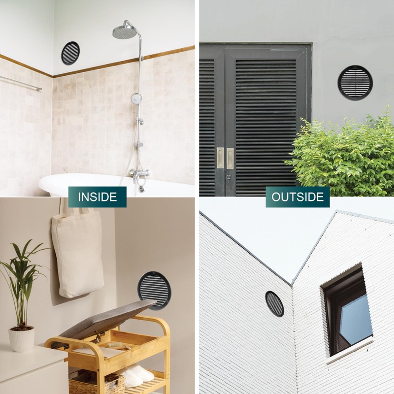 Ecopro Vent / Ø6" Inch Opening Diameter / Black Round