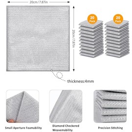 SOZOMO 20 PCS Trapos de Limpieza de Alambre Multiusos,Lavar Platos en Húmedo y Seco Paño,Trapos de Alambre Multiusos,Trapo de Doble Capa,Almohadillas de Fregar Metálicas Reutilizables