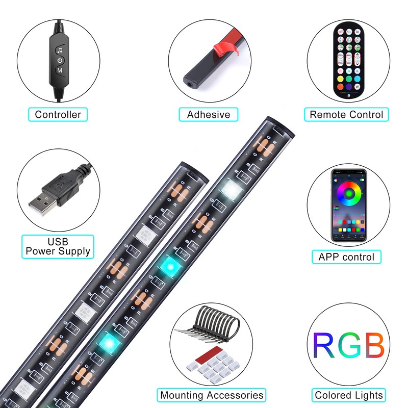 Car LED Interior Lighting DC5V USB Connection Car Charger Light