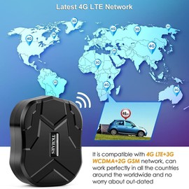 GPS Tracker for Car 4G 10000 mAh 160 Days Standby Strong Magnet Waterproof Real Time Tracking Free App/Platform No Subscription Tracker & Anti Lost GPS Locator for Car Motorcycle Bicycle Truck Fleet