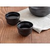 Tableware East Sake Cup Guinomi, Iron Black or-002