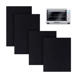 SIUDANGKA Oven Liners for Bottom of Oven for Breville toaster oven, Square Air Fryer Liners Reusable Baking Mat Compatible with Breville BOV650XL the Compact Smart Oven Countertop Toaster Oven(2+2pcs)