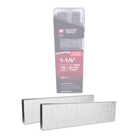 Grip Rite Prime Guard MAXB64911 1-1/4-inch 316 Stainless Steel 18 Gauge “L”-style Narrow Crown Staple, 500 per Belt Clip