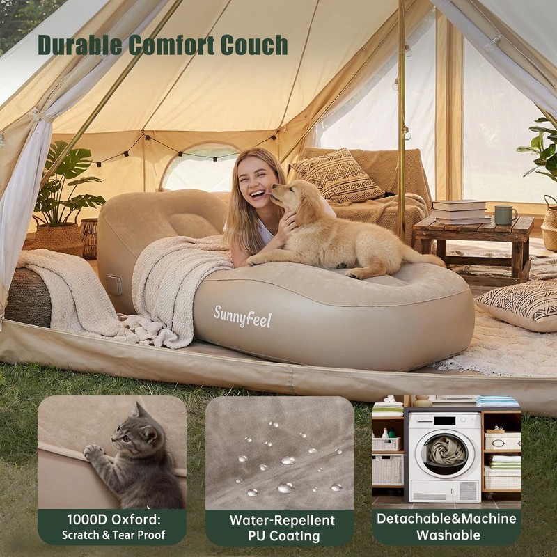SUNNYFEEL Inflatable Lounge Chair with Built-in Pump