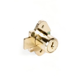 Corbin Cabinet Lock (CCL) 02067-US4-KD Deadbolt Drawer Lock, 7/8" Cylinder Length, Satin Brass Finish