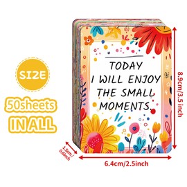 Motivational Encouragement Cards 50Pcs Daily Positive Affirmation Cards Small Mini Inspirational Lunch Box Notes for Colleagues Classmates Family and Friend