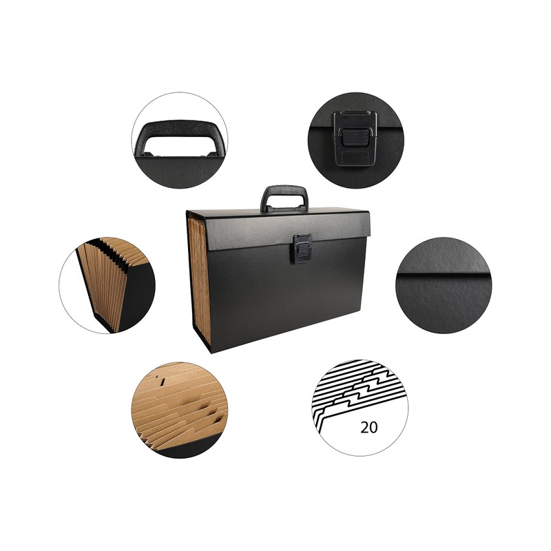 Exacompta - Ref 58421E - Multipart Expanding Case with Handle