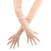 Neer Women's Opera Half Transparent Tulle Bridal Gloves, White