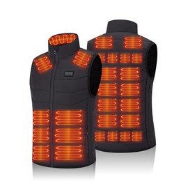 Techstuph Heated Vest for Men, No Battery Pack, Windproof Lightweight Polyester for Work, Cycling, Golf