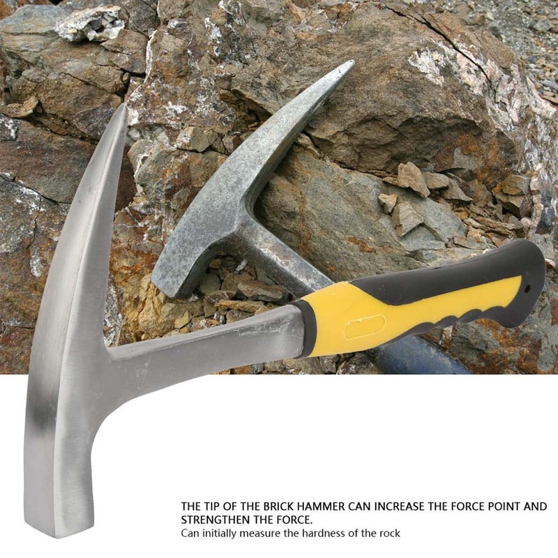 Oumefar Geological Hammer Flat Mouth Double Head High Carbon Steel