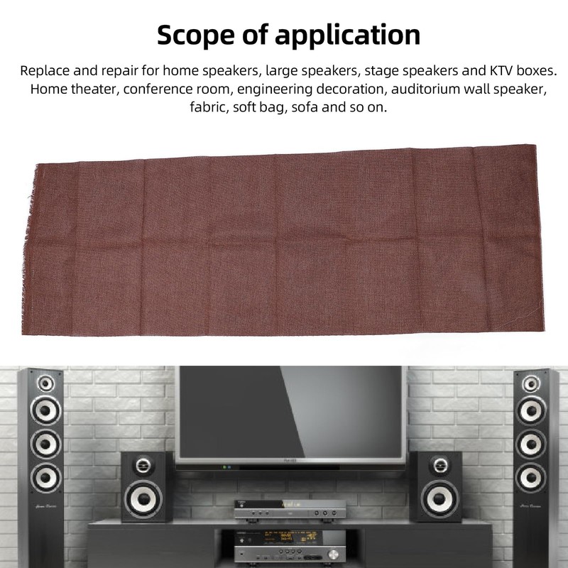 Speaker Cloth Cover, Retro Style Dust Proof 150x50cm Speaker Mesh