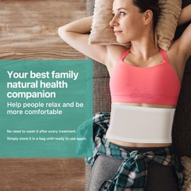 Castor Oil Pack Wrap (Cotton Flannel),Cotton Flannel for Castor Oil Pack, Less Mess Made of Unbleached Organic Cotton Flannel Reusable Soothing Heat Compress for Liver, Abdomen, Joints