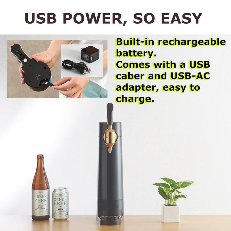 GREEN HOUSE: LATEST MODEL DRAFT BEER DISPENSER. Mini Keg. Rechargeable