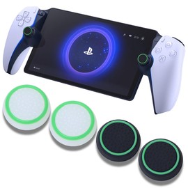 Thumb Grips Caps for PS Portal, Full Protection Silicone Analog Stick Covers Anti-Slip & Anti-Scratch Protective Cover for PS Portal Joystick Grips (4 Pcs) - Green