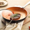 MICHELANGELO 10 Inch Copper Nonstick Frying Pan with Lid, Scratch