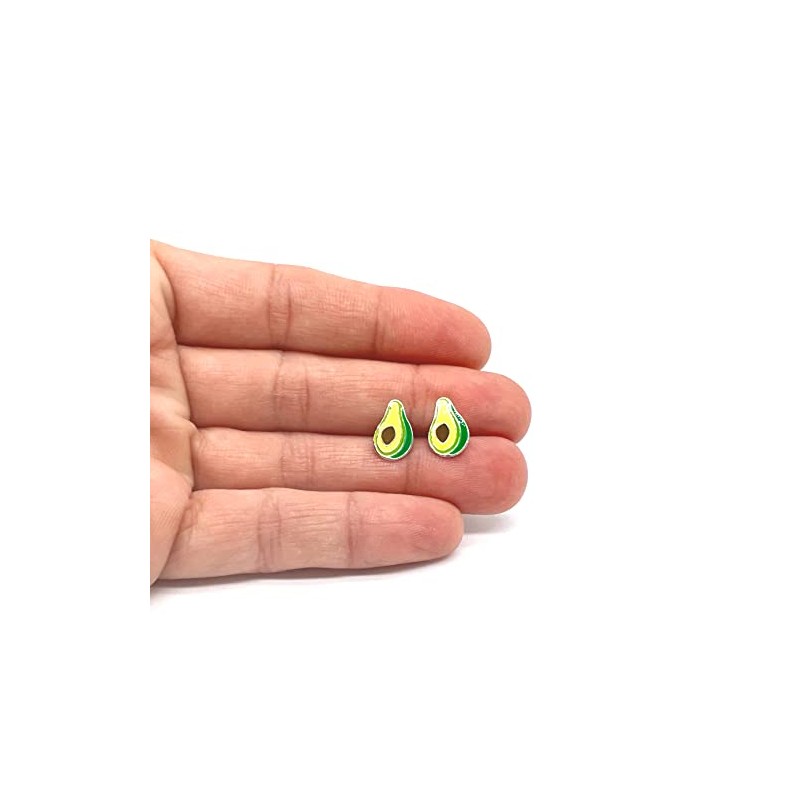 Avocado Fruit Earrings - 925 Sterling Silver