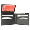 Genuine Leather Mens Bifold Wallet with Flip up ID Window