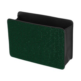 TUCKBOLD Car Trash Can Portable Seat Back Trash Bin Green 1 Pc 7.9" Length 2.8" Width 5.5" Height Faux Leather