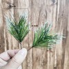 alfyng 40 Packs Artificial Snow Pine Needles Branches, Fake Small
