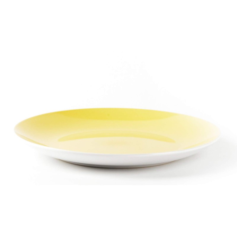 HomeVss, Stoneware Coupe 16pc Dinnerware Set, Outside White + Inside