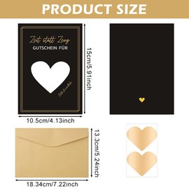 Parthan 6 Sets of Vouchers to Fill Yourself, Voucher to Fill Yourself for Puzzles, Parties, Voucher Fill Yourself, Voucher Cards to Fill Yourself with Envelopes and Scratch Stickers