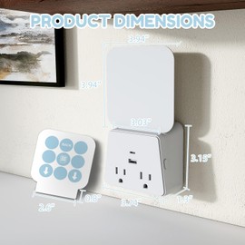 COKIT Flying Insect Traps, 2 in 1 Bug Trap for Gnats, Moths, House & Fruit Flies, Fly Trap Indoor with Multi Plug Outlet Extender with USB and 10 Fly Trap Glue Cards, 2 Pack