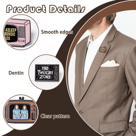 Neikafan Pack of 10 Lapel Pins Vintage TV Pin Metal Enamel Pin Enamel Brooch Set for Clothes, Bags, Jackets Accessories, DIY Crafts, Decor, Metal