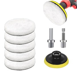 Pack of 8 Polishing Attachments Cordless Screwdriver 125 mm Polishing Pad Scratch Remover Car Polishing Sponge Car Polishing Machine Set Polishing Pads 125 mm Round Adapter Velcro Fastener Easy