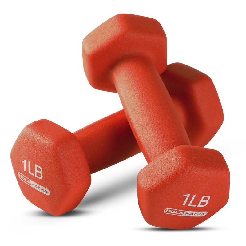 HolaHatha 1, 2, and 3 Pound Neoprene Dumbbell Weight Set