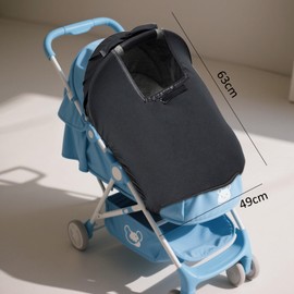 Pushchair Sun Protection Parasol Universal Parasol with Skylight for Baby Summer Outdoors Black