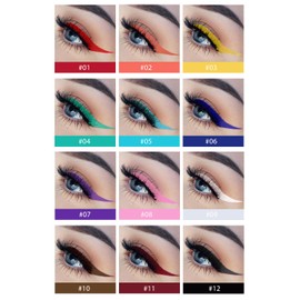 Matte Liquid Eyeliner, Waterproof Eye Liner Pencil Natural Matte Long Lasting Eyeliners Eye Makeup Pencils, Easy Apply Colored Eyeliner Retractable Eye Makeup Liners and Shadow Pencil for Women