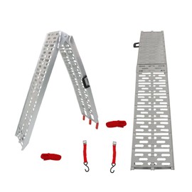 Silscvtt Folding Loading Ramp Kit Holes with Handle 2Pcs Replacement for Golf Cart Ramp Motorcycles Dirt Bike Lawn Mowers Snowblower