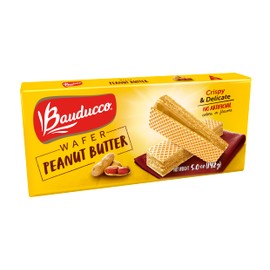 Bauducco Peanut Butter Wafers - Crispy Wafer Cookies With 3 Delicious, Indulgent Decadent Layers of Peanut Butter Flavored Cream - Delicious Sweet Snack or Desert - 5.0 oz (Pack of 1)