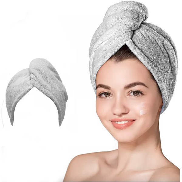 unel Microfiber Hair Towel, Fast Drying Soft and Anti Frizz