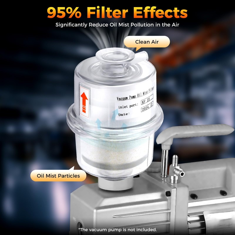 KF25 Oil Mist Filter, Vacuum Pump Exhaust Oil Mist Filter