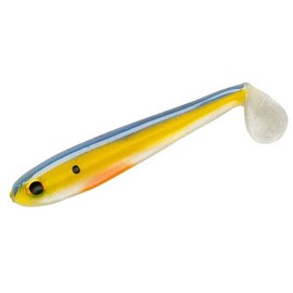 YUM Money Minnow Original Soft Plastic Minnow Swim-Bait Paddle-Tail Fishing Lure, Foxy Shad, 3.5"