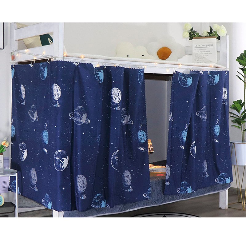 OhMill Students Dormitory Bunk Bed Curtain Drapery Lightproof Dustproof Canopy