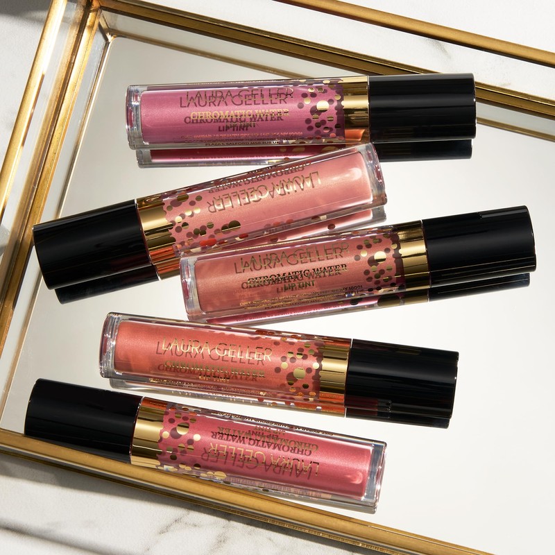 LAURA GELLER Chromatic Water Lip Tint, Holographic Lip Color, Water-Based