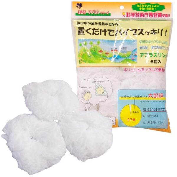 Nexta PPR-55 Oil Absorption Cleaner, Abra Ring, White, Diameter Approx.