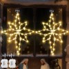 2 Pack 16 Large Christmas Window Light Decorations, LED Bethlehem