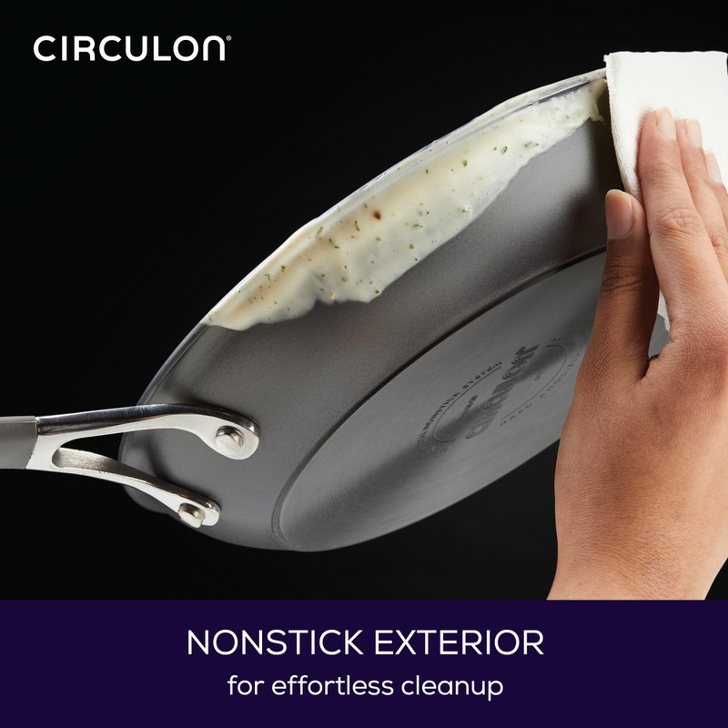 Circulon Radiance Deep Hard Anodized Nonstick Frying Pan /Skillet with