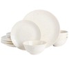 Gibson Elite Ramapo Solid Color Speckled Dinnerware Set - White,