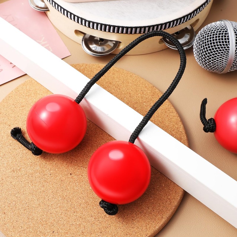 Alasum 2pcs Aslatua Rhythm Ball Handshaker Beginner Hand Percussion Instrument